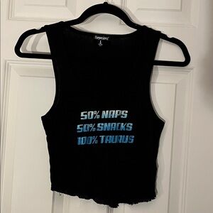 Taurus Black Graphic Tank Top